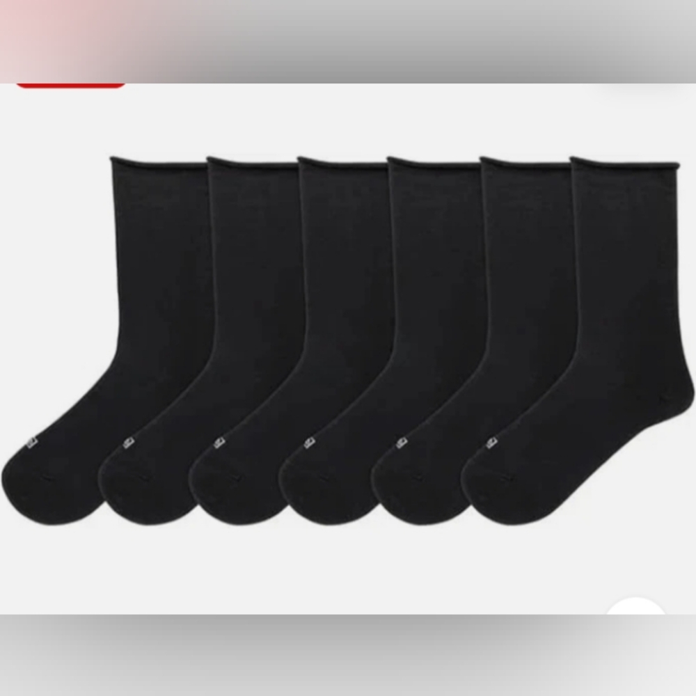 K.Bell Women’s Modal Roll Top Socks, 6 Pairs, Size 5–10 Multi Color, 